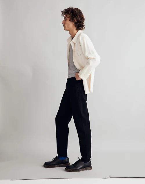 Relaxed Taper Jeans in Black Wash: Instacozy Edition商品第2张图片规格展示