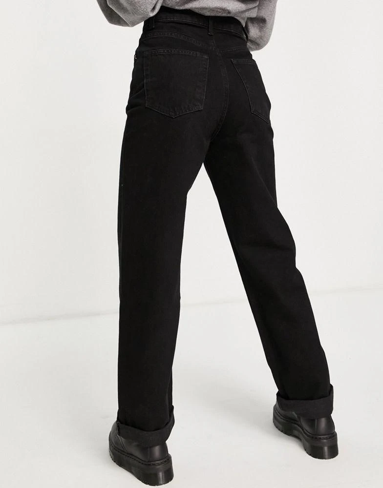 商品Topshop|Topshop One oversized Mom jean in washed black,价格¥221,第4张图片详细描述