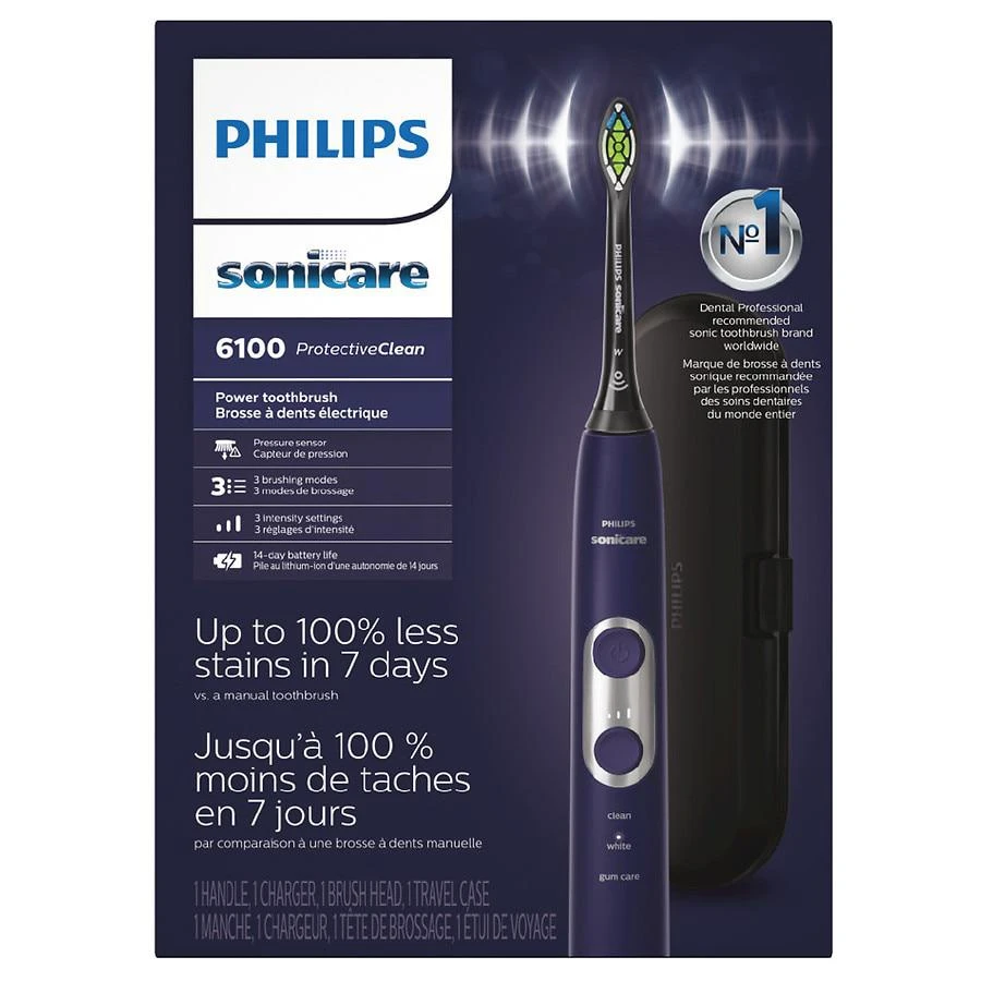 商品Philips Sonicare|ProtectiveClean Toothbrush - 6100,价格¥1069,第1张图片