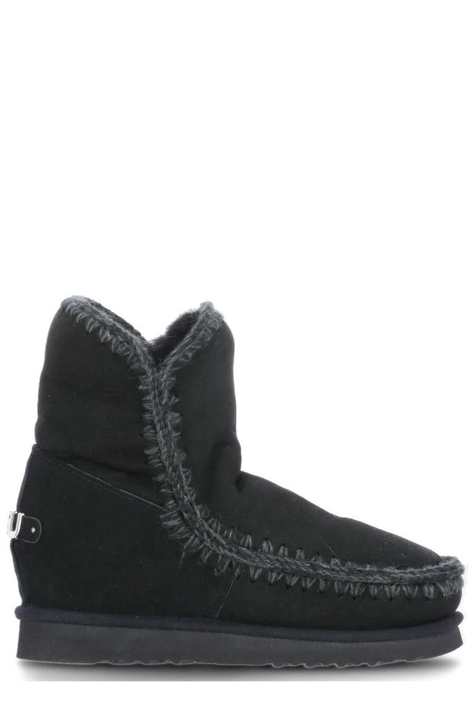 商品Mou|Mou Logo Plaque Stitch-Trim Wedge Boots,价格¥1720,第1张图片