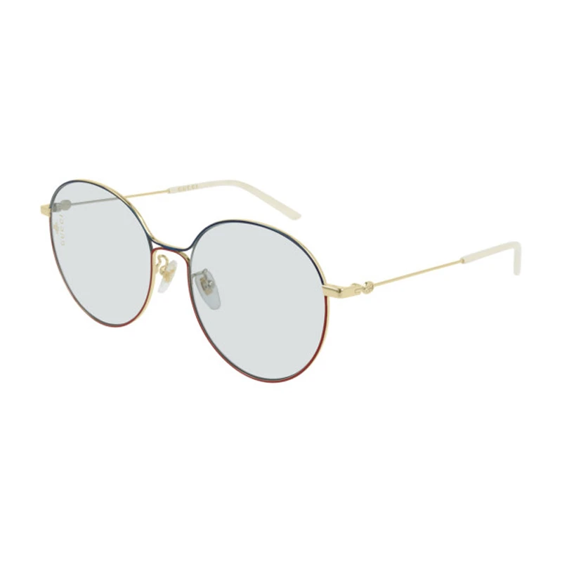 商品[国内直发] Gucci|GUCCI 金色女士圆形太阳镜 GG0395SK-006,价格¥2879,第1张图片