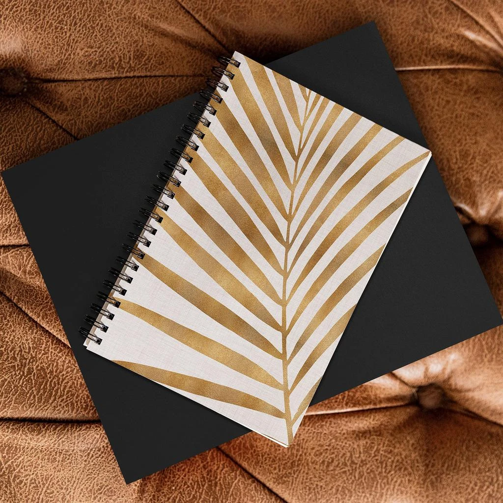 商品DENY Designs|Modern Tropical Metallic Gold Palm Leaf Notebook Spiral,价格¥169,第4张图片详细描述