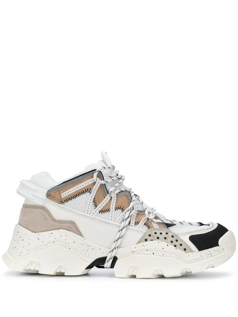 商品Kenzo|Kenzo Men's Grey Leather Sneakers,价格¥3909,第1张图片