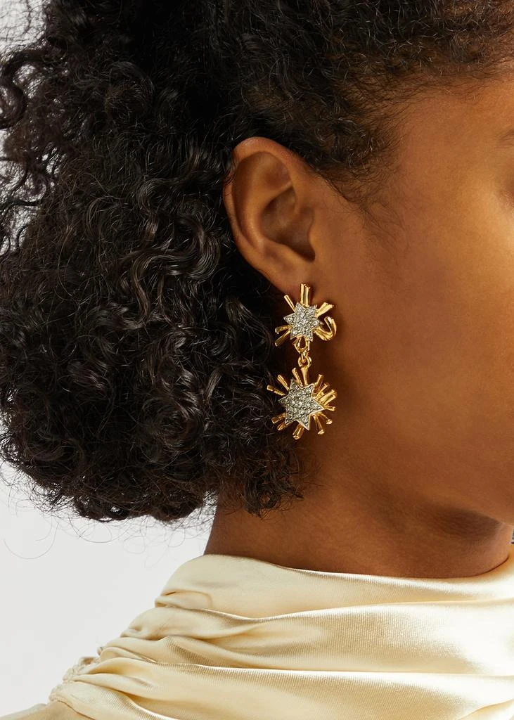 商品Kenneth Jay Lane|Starburst crystal-embellished drop earrings,价格¥1199,第2张图片详细描述