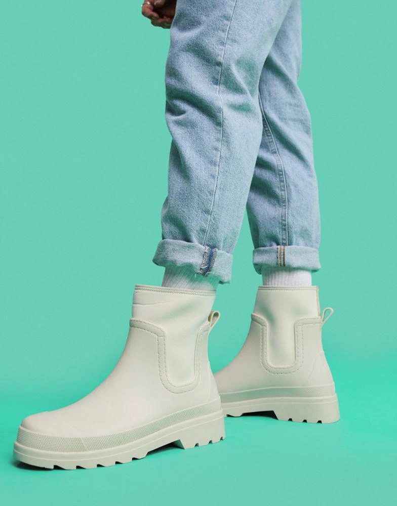 商品ASOS|ASOS DESIGN ankle length wellington boot in beige,价格¥133,第3张图片详细描述