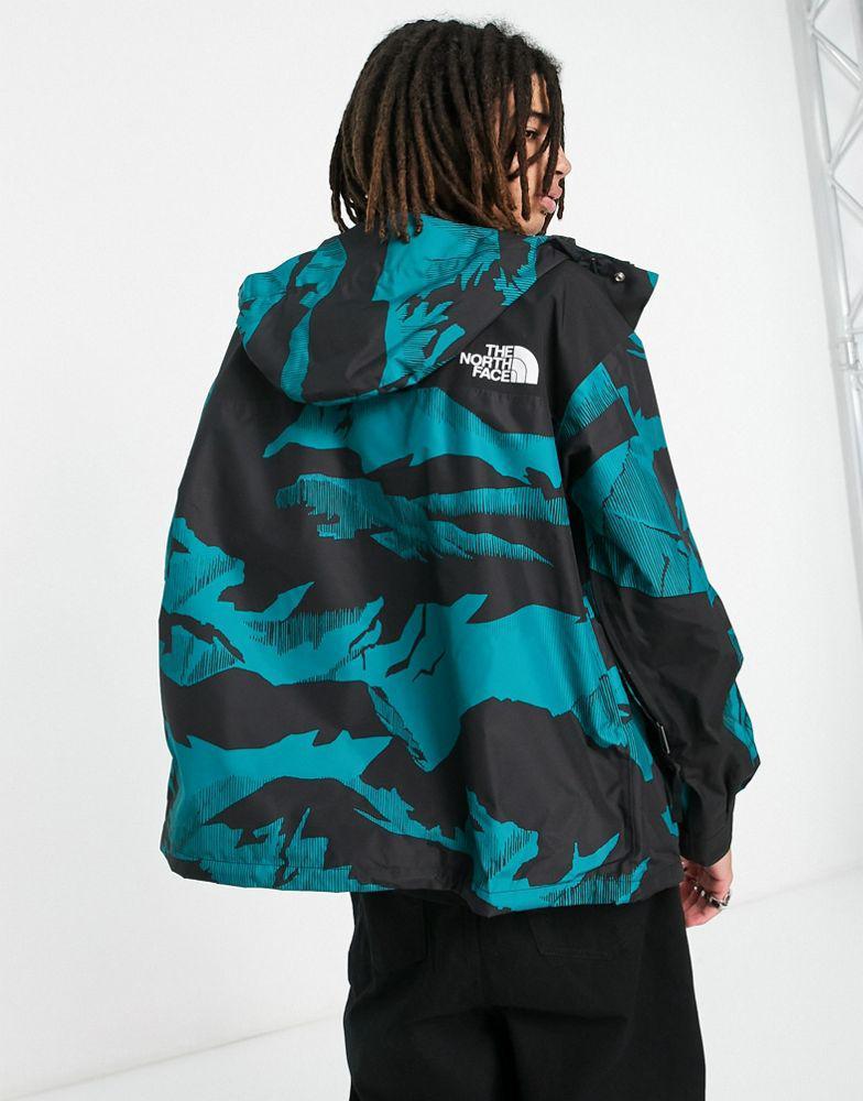 商品The North Face|The North Face '86 Retro Mountain DryVent waterproof jacket in teal mountain print,价格¥2079,第4张图片详细描述