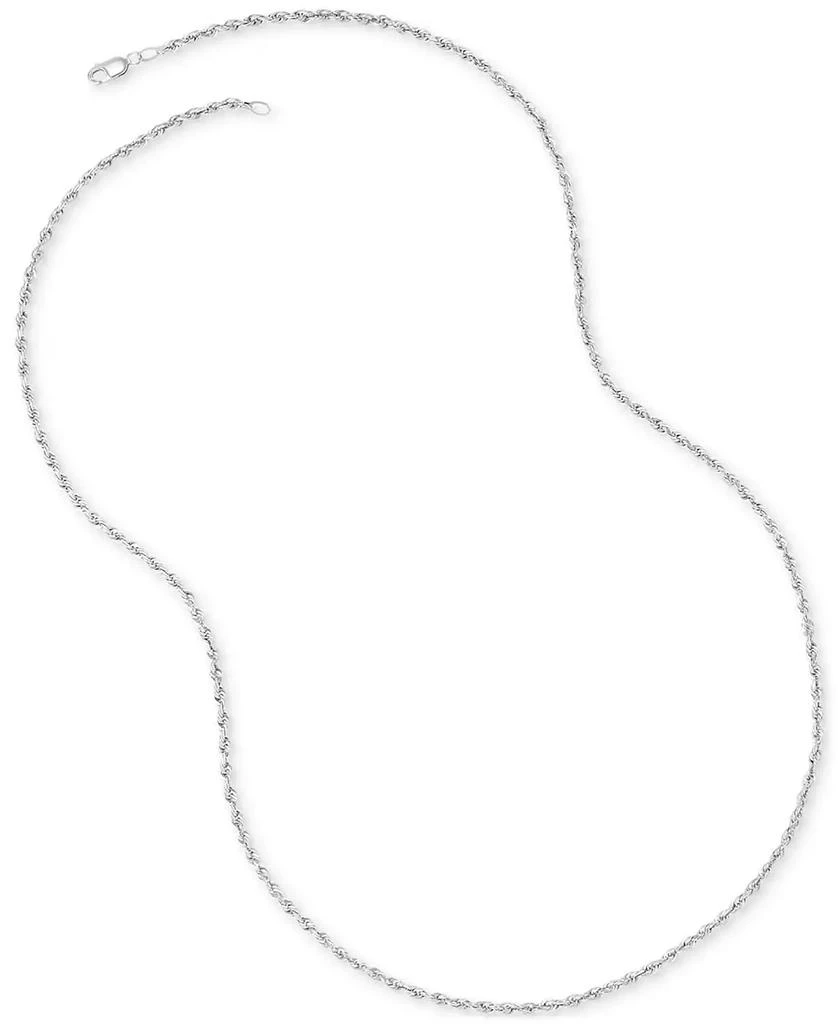 商品Macy's|Rope Chain 20" Collar Necklace in 14k White Gold,价格¥22068,第3张图片详细描述