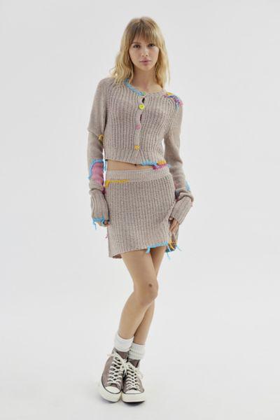 UO Celine Crafty Knit Mini Skirt商品第3张图片规格展示