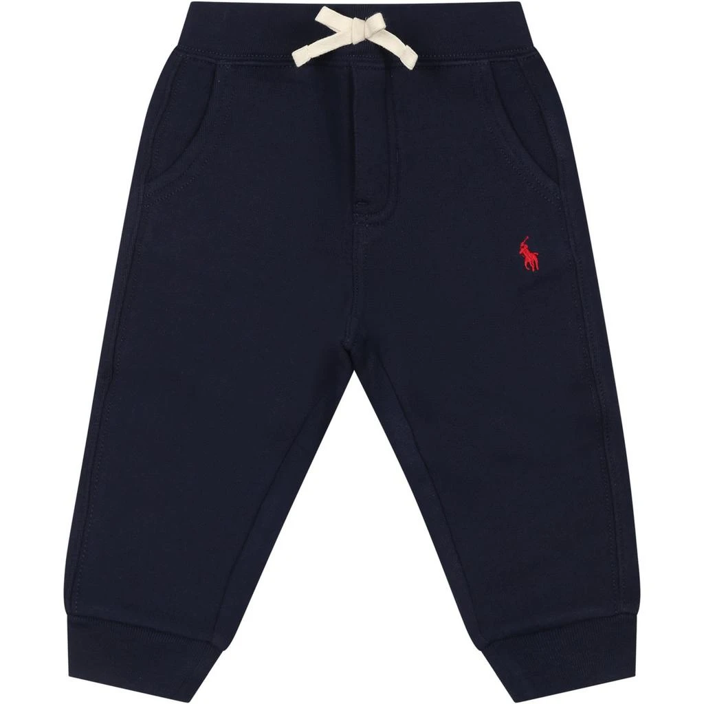 商品Ralph Lauren|Blue Sweatpants For Baby Boy With Pony,价格¥843,第1张图片