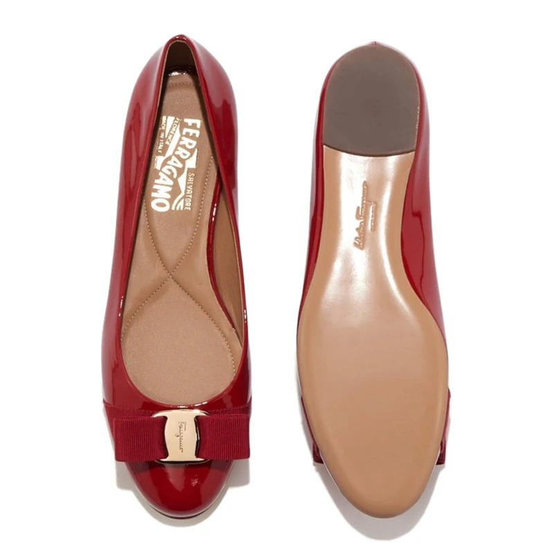 Salvatore Ferragamo 菲拉格慕 女士红色平底鞋 01-A181-592125 商品