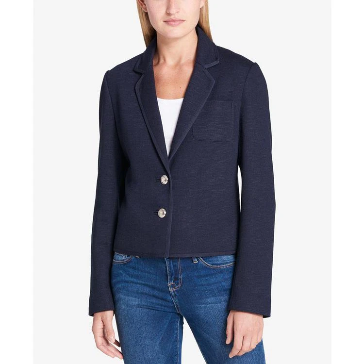商品Tommy Hilfiger|Two-Button Blazer with Ribbed Trim, Created for Macy's,价格¥387,第1张图片