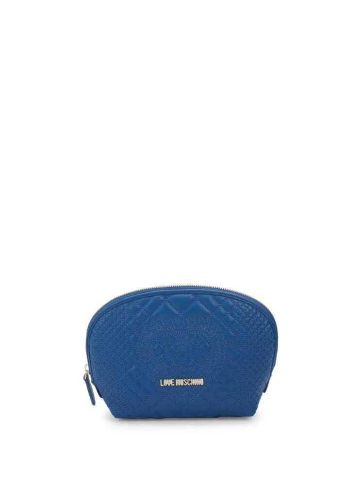 商品Moschino|Love Moschino Quilted Faux Leather Zip Pouch,价格¥315,第1张图片