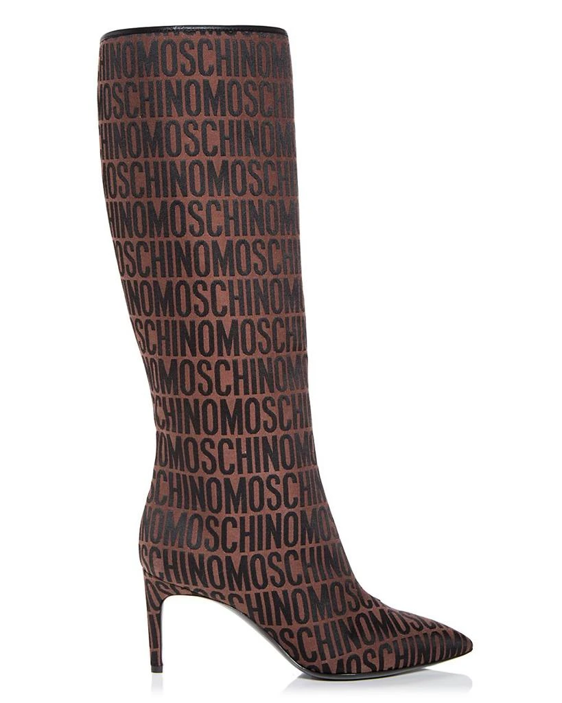 Women's Logo Print High Heel Boots 商品