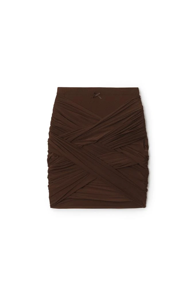 商品Alexander Wang|RUCHED MINI SKIRT IN HOSIERY JERSEY,价格¥1816,第1张图片