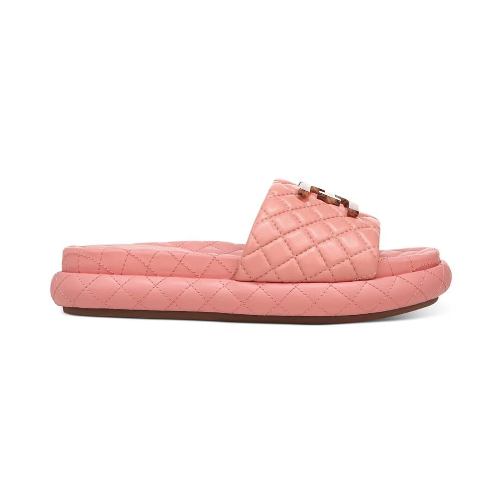 商品Sam Edelman|Women's Karinda Quilted Emblem Slide Sandals,价格¥864,第2张图片详细描述