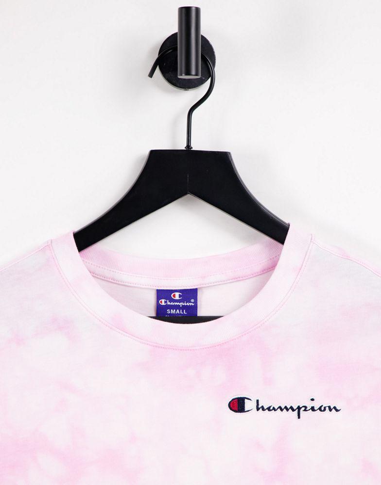 Champion tie dye t-shirt in pink商品第2张图片规格展示