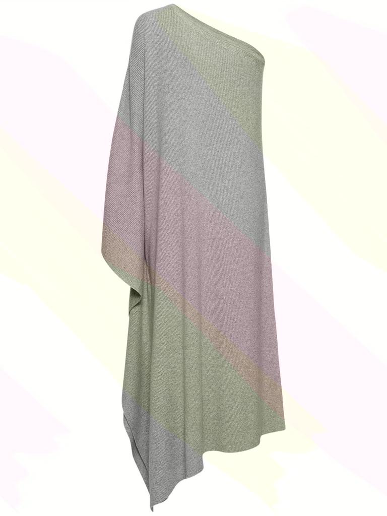 One Shoulder Cashmere Knit Long Caftan商品第4张图片规格展示