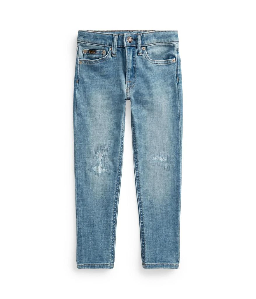 商品Ralph Lauren|Tompkins Stretch Skinny Fit Jeans in Erly Wash (Toddler/Little Kids),价格¥198,第1张图片