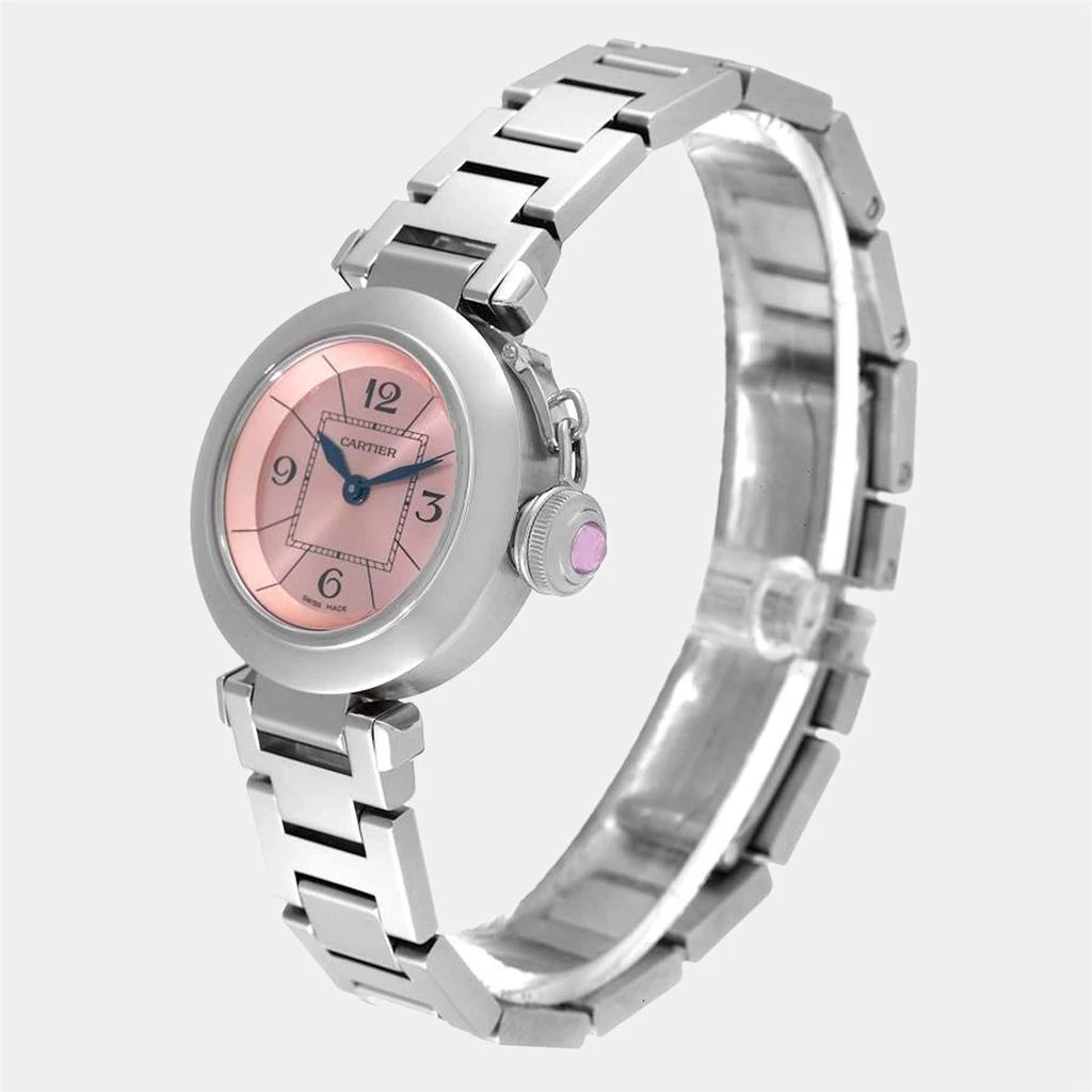 商品[二手商品] Cartier|Cartier Pink Stainless Steel Miss Pasha W3140008 Quartz Women's Wristwatch 27 mm,价格¥26749,第3张图片详细描述