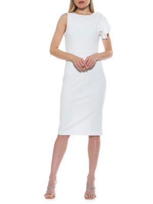 商品ALEXIA ADMOR|Amazon Draped Midi Sheath Dress,价格¥574,第6张图片详细描述