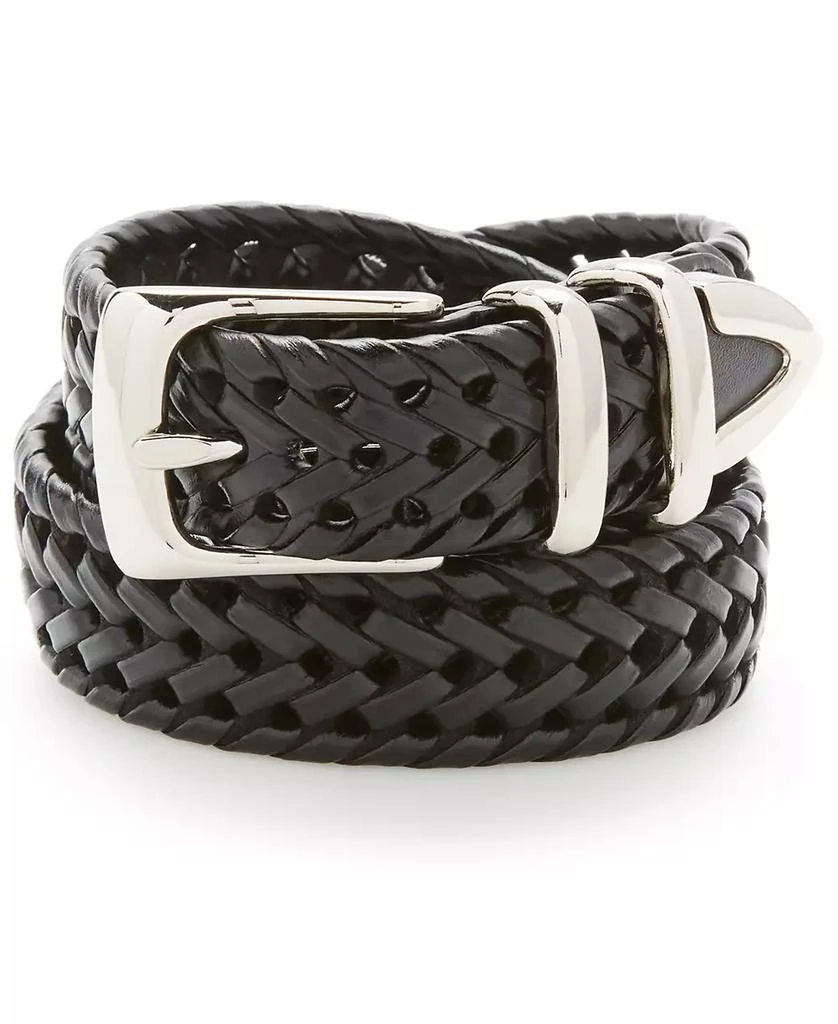 商品Perry Ellis|Men's Leather Braided Belt男士真皮腰带（1条装）,价格¥234,第1张图片