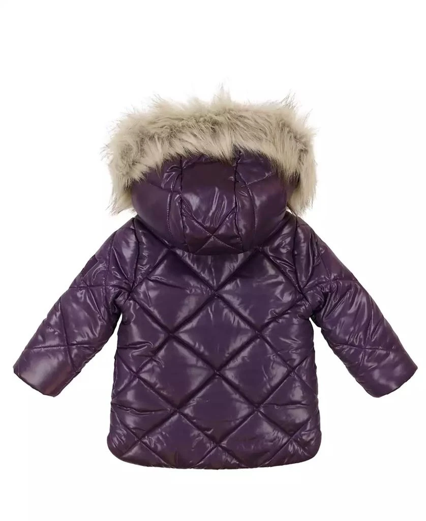 商品Calvin Klein|Baby Girl Diamond Quilt Puffer Jacket,价格¥304,第4张图片详细描述