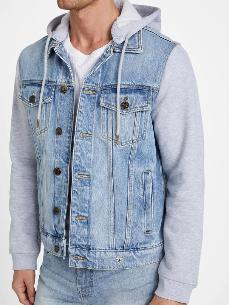 商品Guess Factory|Reese Denim Hooded Jacket,价格¥443,第4张图片详细描述