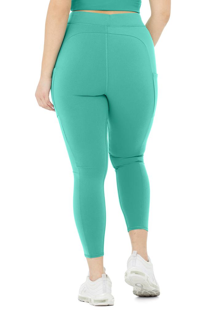 7/8 High-Waist Checkpoint Legging - Ocean Teal商品第7张图片规格展示