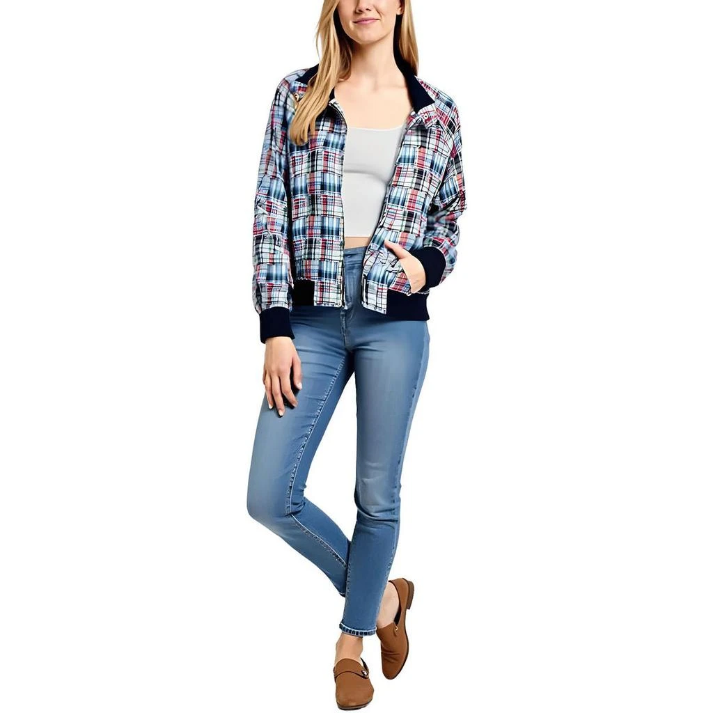 商品Nautica Jeans Co.|Nautica Jeans Co. Womens Myrtle Beach Plaid Cotton Soft Shell Jacket,价格¥478,第1张图片