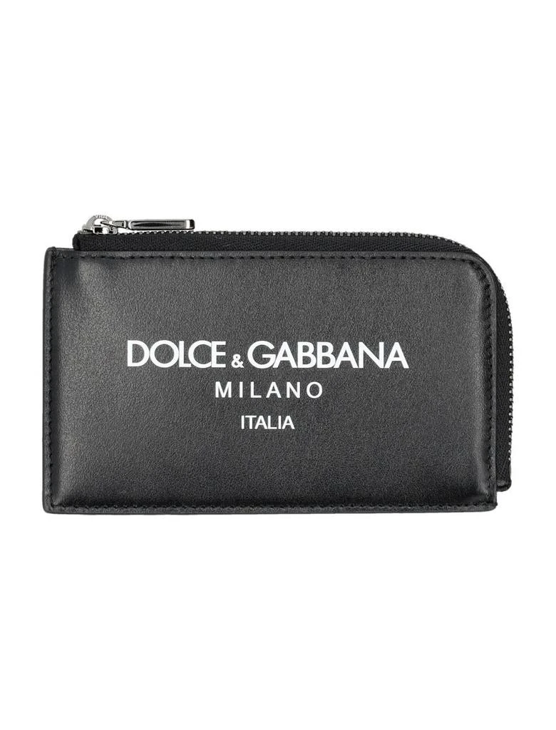 商品Dolce & Gabbana|DOLCE & GABBANA Zip card holder logo,价格¥1237,第1张图片