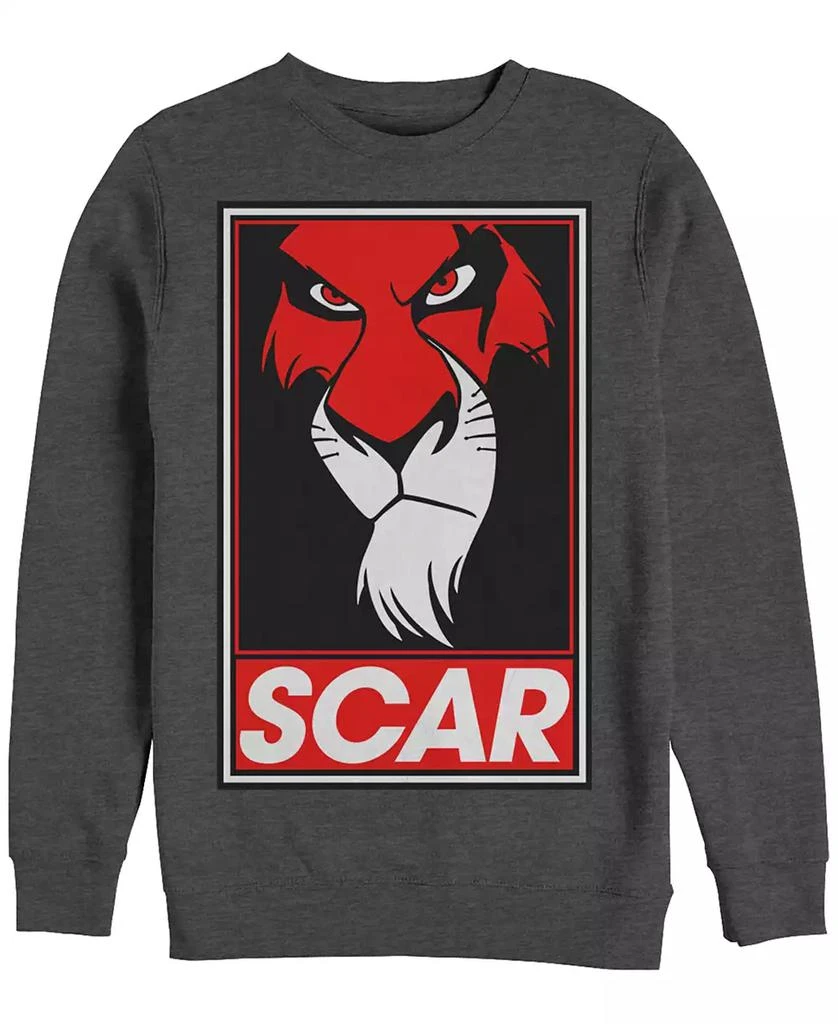 商品Disney|Disney Men's Lion King Scar Poster, Crewneck Fleece,价格¥337,第1张图片