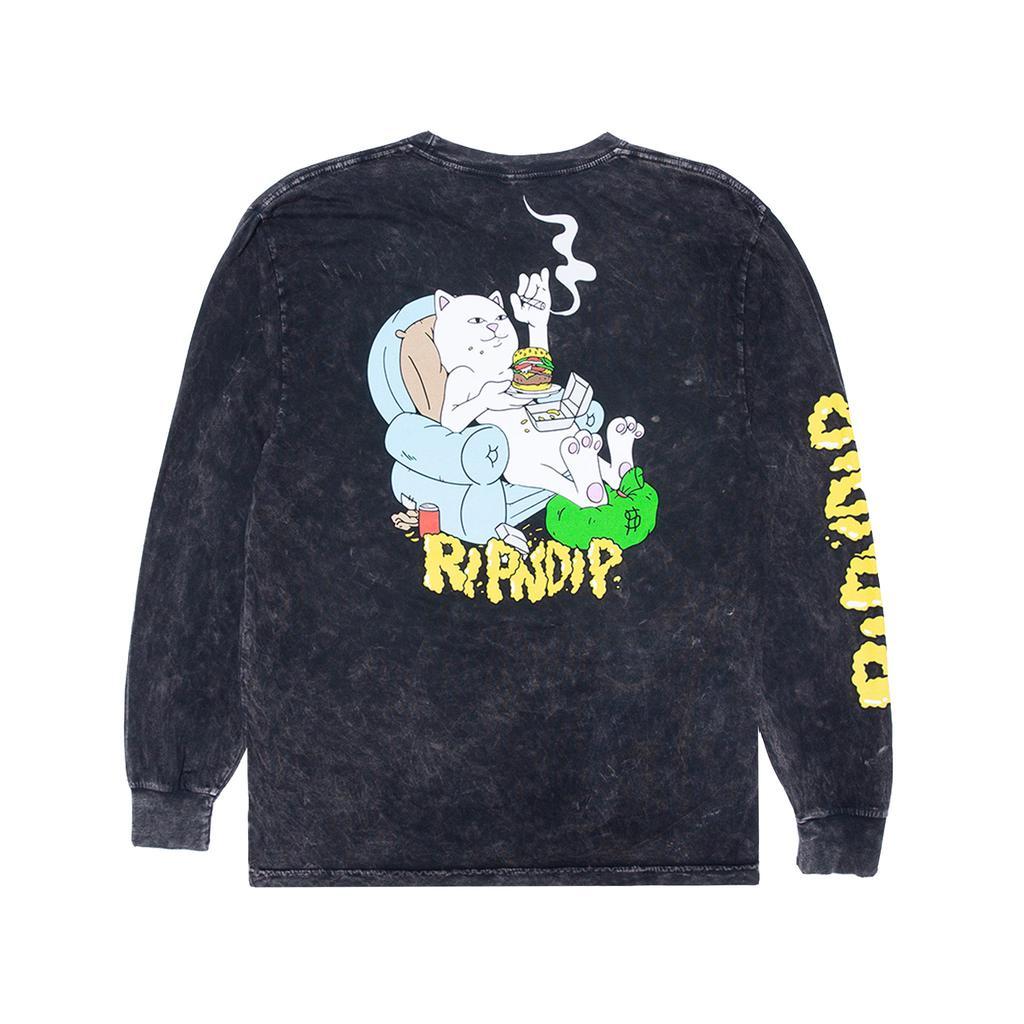 商品RIPNDIP|2 Moods Long Sleeve (Black Mineral Wash),价格¥311,第1张图片