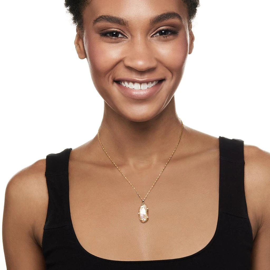 商品Ross-Simons|8x20mm Cultured Baroque Pearl Pendant in 14kt Yellow Gold,价格¥3992,第2张图片详细描述