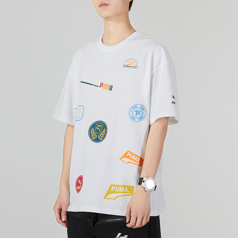 PRINT MIX BADGE TEE男女运动休闲短袖T恤商品第2张图片规格展示