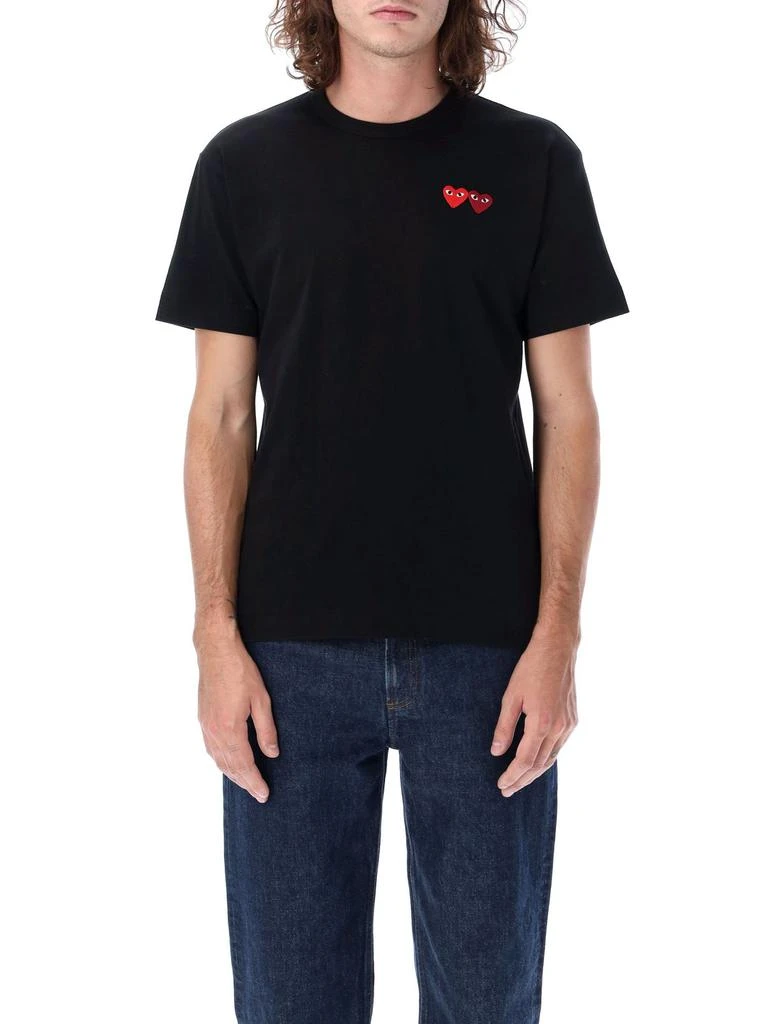 商品Comme des Garcons|Comme des Garçons Play Double Patch Crewneck T-Shirt,价格¥526,第1张图片
