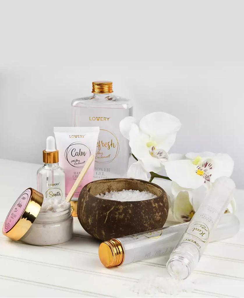 商品Lovery|Milky Coconut Home Spa Body Care Gift Set, 10 Piece,价格¥197,第4张图片详细描述