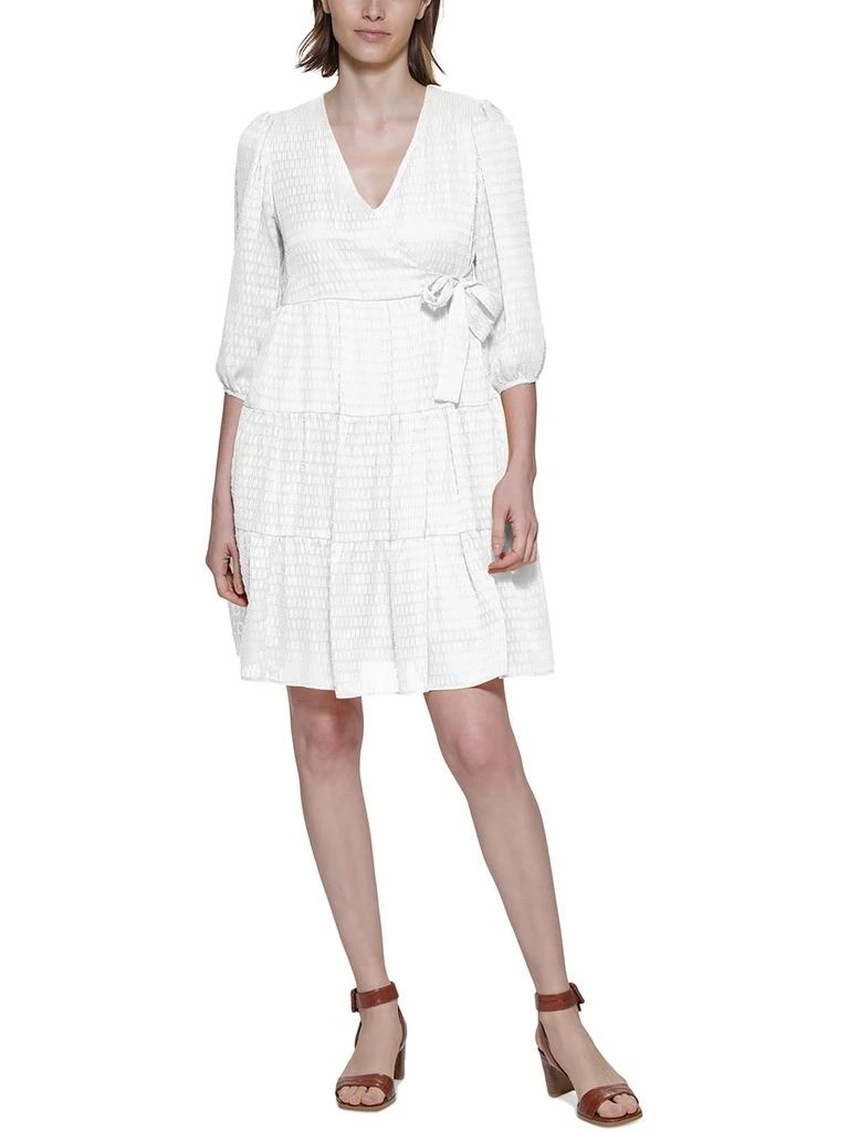商品Calvin Klein|Womens Metallic Knee Midi Dress,价格¥122,第1张图片