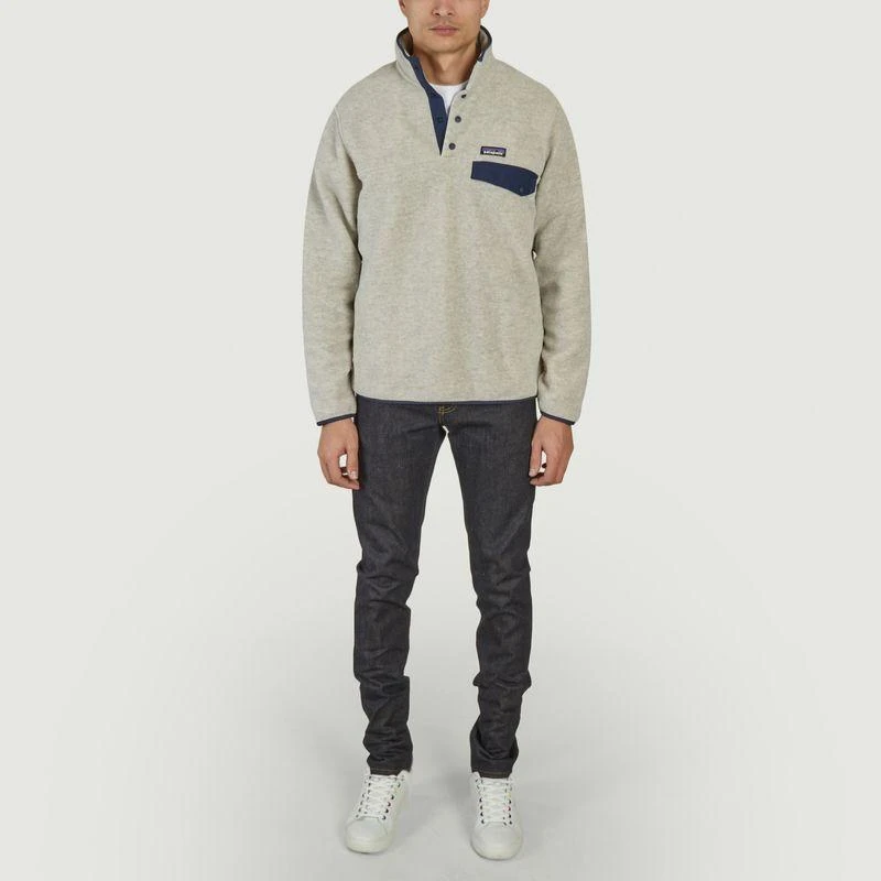 商品Patagonia|Snap-T lightweight trucker-neck fleece Oatmeal heather PATAGONIA,价格¥1053,第4张图片详细描述