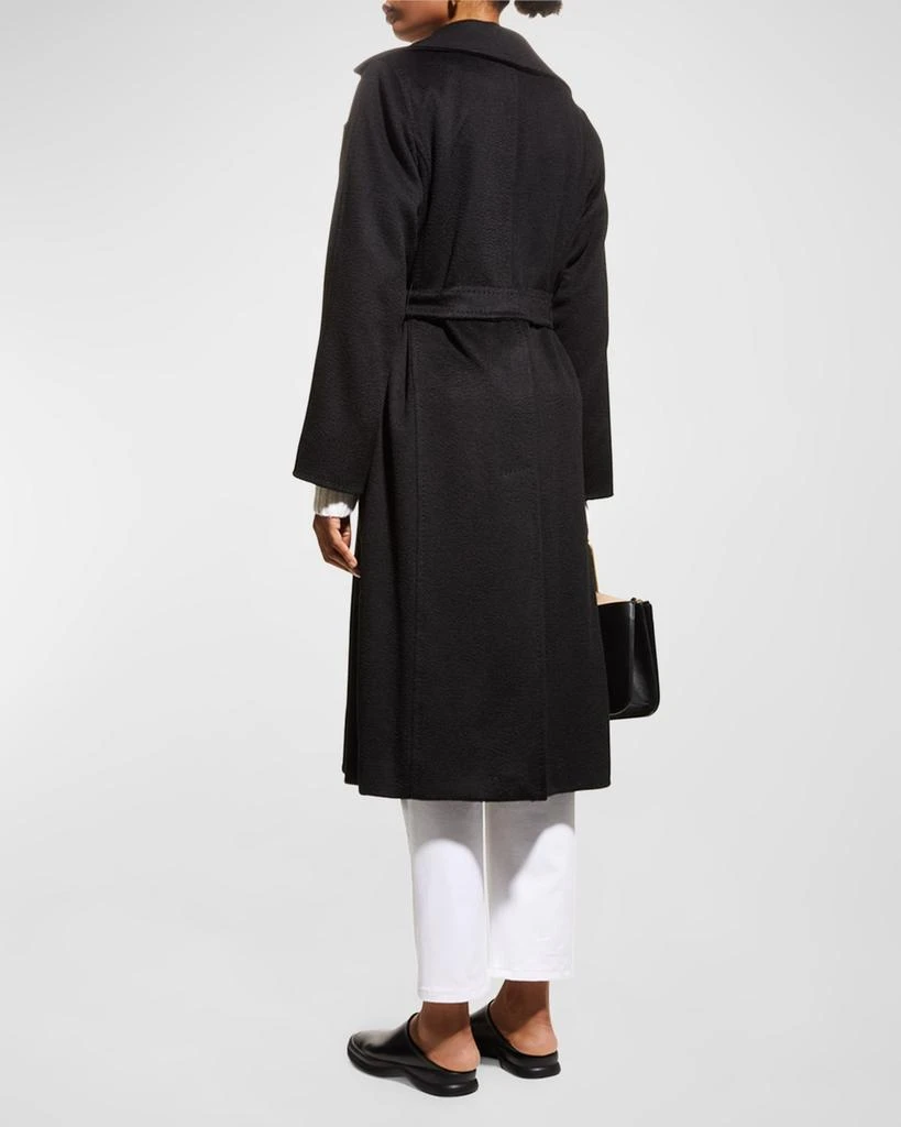 商品Max Mara|Manuela Belted Camel Hair Coat, Black,价格¥28258,第4张图片详细描述