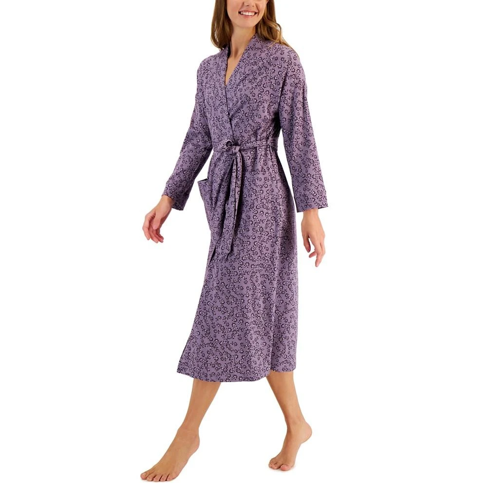 商品Charter Club|Women's Brushed Knit Cotton Robe, Created for Macy's,价格¥259,第1张图片