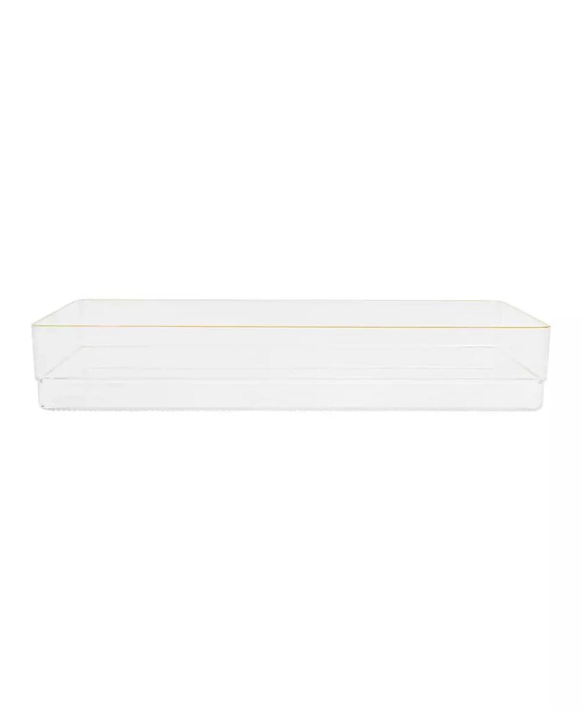 商品Martha Stewart|Kerry 8 Piece Plastic Stackable Office Desk Drawer Organizers, 9" x 3",价格¥210,第2张图片详细描述