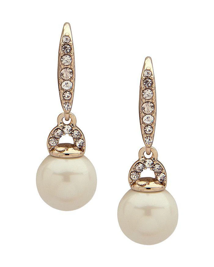 商品Ralph Lauren|Lauren Pavé & Imitation Pearl Small Drop Earrings,价格¥267,第1张图片详细描述