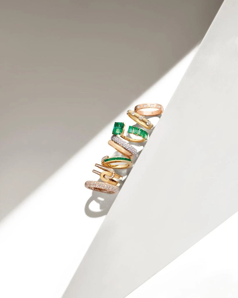 商品Walters Faith|Ottoline Rose Gold Band Ring with Gypsy-Set Baguettes,价格¥21043,第2张图片详细描述