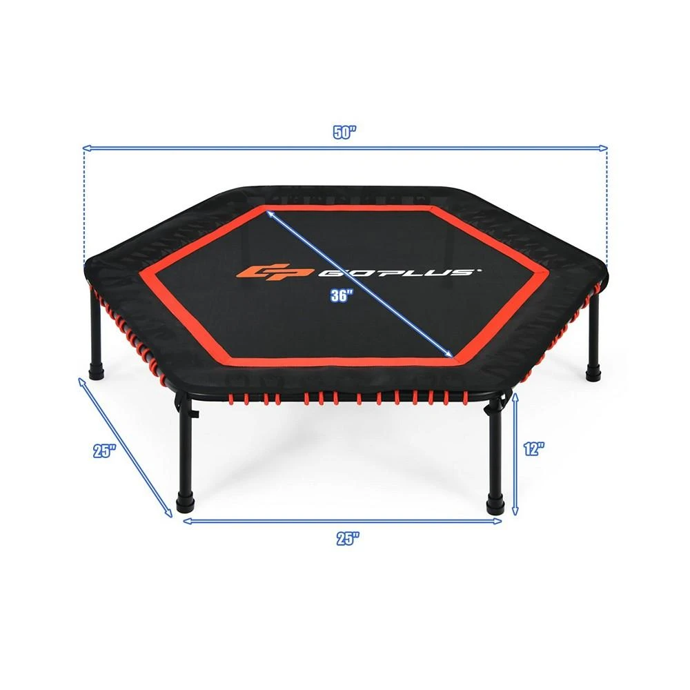 商品Costway|50'' Hexagonal Fitness Trampoline Exercise Rebounder,价格¥596,第3张图片详细描述