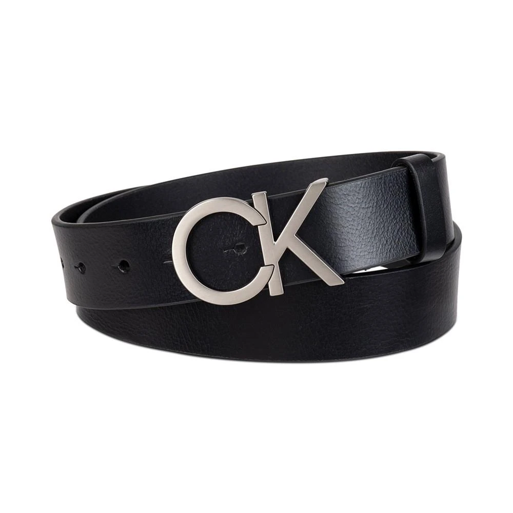 Calvin Klein Men’s Casual Monogram Cut Out Buckle Belt 1