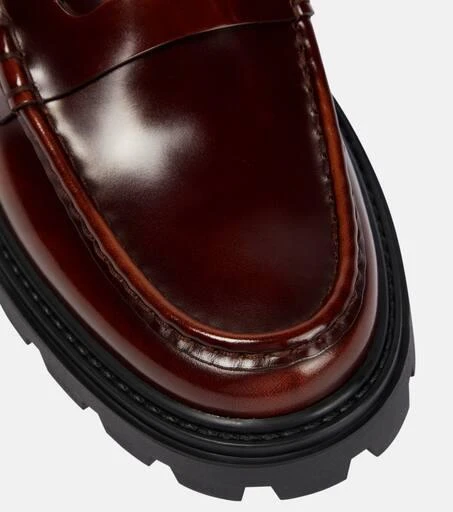 Platform leather penny loafers 商品