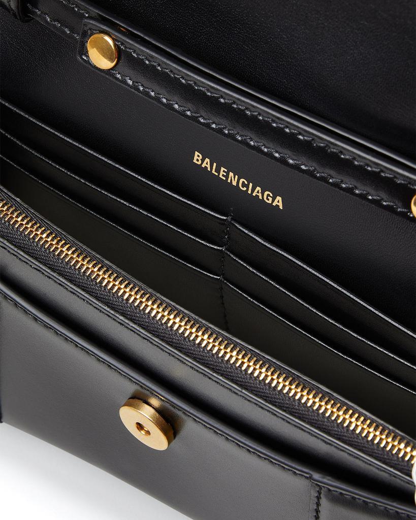 商品Balenciaga|Hourglass Chain Leather Wallet on Chain,价格¥10025,第6张图片详细描述