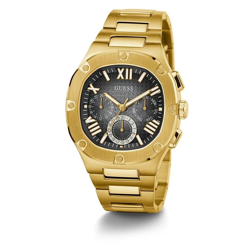 商品GUESS|Men's Multifunction Gold-Tone Stainless Steel Watch 42mm,价格¥538,第5张图片详细描述