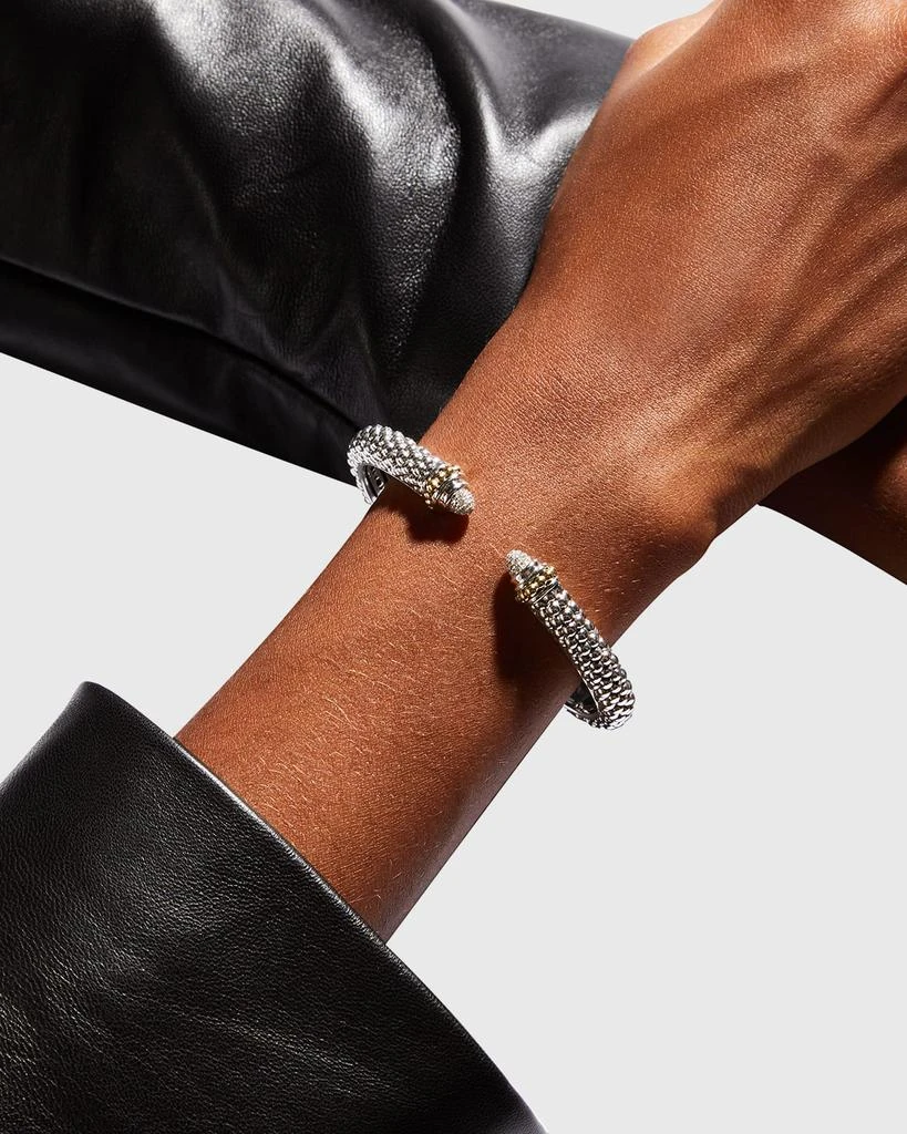 商品LAGOS|Caviar Small Hinge Bracelet with Diamonds,价格¥11813,第3张图片详细描述