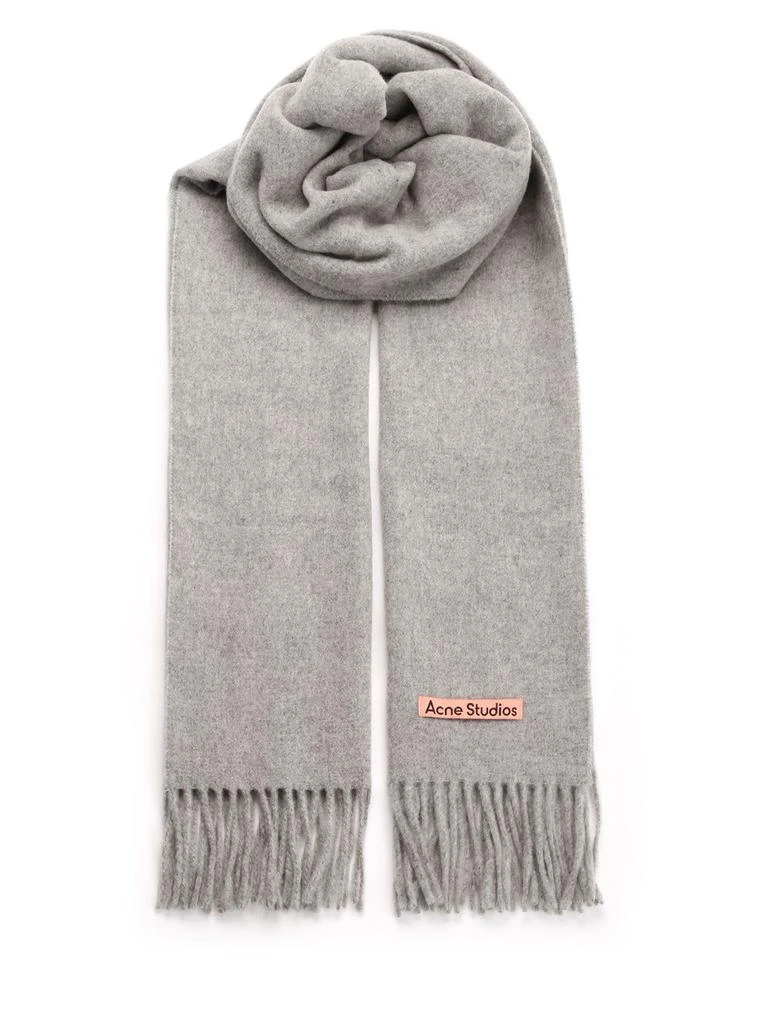 商品Acne Studios|Acne Studios Logo Patch Fringed Scarf,价格¥1390,第1张图片